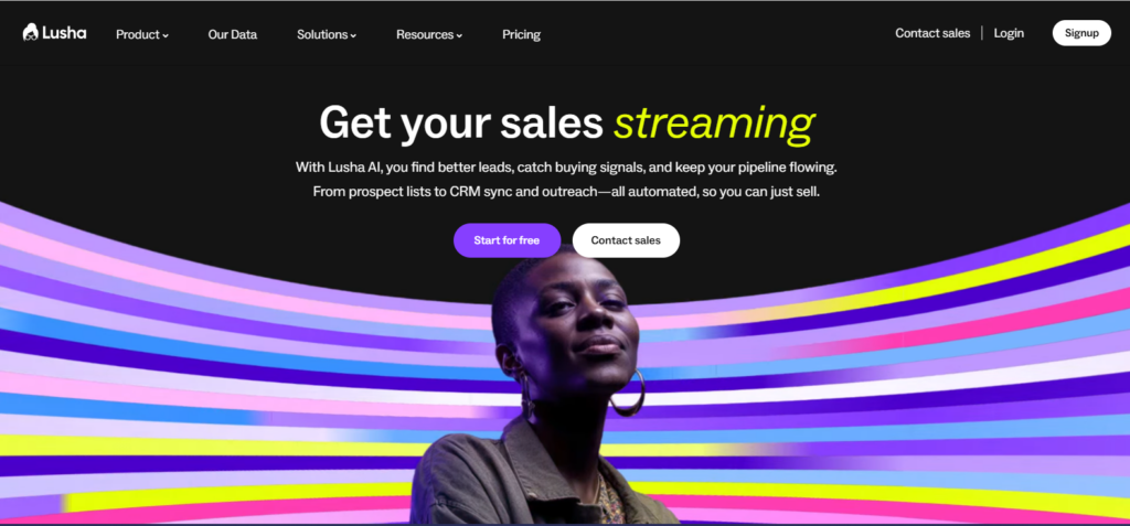 Lusha Landing Page